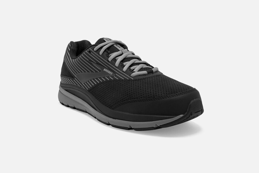 Brooks Addiction Walker Suede Running Shoes Mens - Black - DPEBU-5871